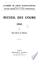 Collected courses of the Hague Academy of International Law