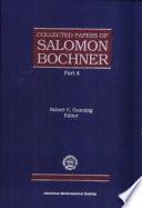 Collected Papers of Salomon Bochner, Part 4