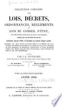 Collection complète des lois, décrets d'intérêe général, traités internationaux, arrêtés, circulaires, instructions, etc