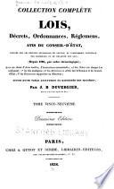 Collection complète des lois, décrets d'intérêe général, traités internationaux, arrêtés, circulaires, instructions, etc
