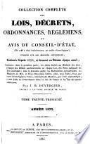 Collection complète des lois, décrets d'intérêe général, traités internationaux, arrêtés, circulaires, instructions, etc