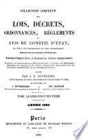 Collection complète des lois, décrets d'intérêe général, traités internationaux, arrêtés, circulaires, instructions, etc