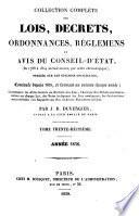 Collection complète des lois, décrets d'intérêe général, traités internationaux, arrêtés, circulaires, instructions, etc