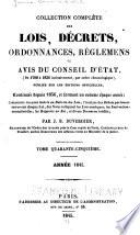 Collection complète des lois, décrets d'intérêe général, traités internationaux, arrêtés, circulaires, instructions, etc