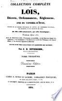 Collection complète des lois, décrets d'intérét général, traités interanationaux, arrêtés, circulaires, instructions, etc