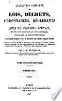 Collection complète des lois, décrets d'intérét général, traités interanationaux, arrêtés, circulaires, instructions, etc