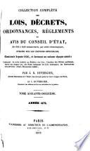 Collection complète des lois, décrets, ordonnances, règlemens avis du Conseil d'état, publiée sur les éditions officielles du Louvre