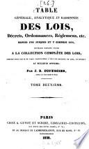 Collection complète des lois, décrets ordonnances, réglemens et avis du Conseil d'État