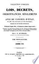 Collection complète des lois, decrets, ordonnances, réglemens, et avis du Conseil-d'état, publiée sur les éditions officielles du Louvre