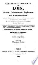 Collection complète des lois, décrets, ordonnances, règlements, avis du Conseil-d'État