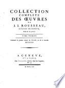 Collection complète des oeuvres de J.J. Rousseau