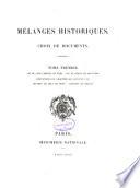 Collection de documents inédits sur l'histoire de France