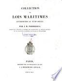 Collection de lois maritimes antérieures au 18. siècle