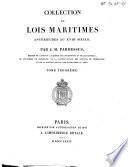 Collection de lois maritimes antérieures au XVIIIe siècle