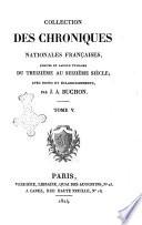 Collection des Chroniques Nationales Francaises Tome V