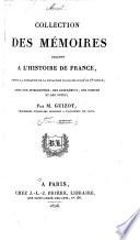 Collection des mémoires relatifs à l'histoire de France
