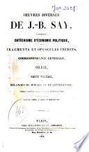Collection des principaux économistes