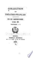 Collection des théâtres francais: Proverbs I-III