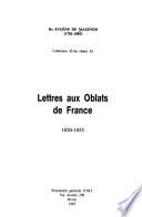 Collection Écrits oblats: Lettres aux Oblats de France, 1814-1861