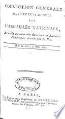 Collection générale des décrets rendus par la ... Assemblée nationale