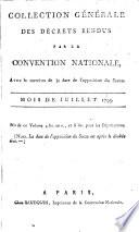Collection générale des décrets rendus par la convention nationale avec la mention de l'apposation du Sceau