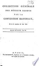 Collection générale des décrets rendus par la Convention Nationale