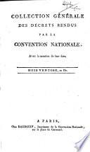 Collection générale des décrets rendus par la Convention Nationale