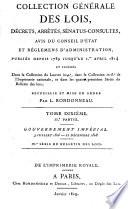 Collection générale des lois, décrets, arrêtés, sénatus-consultes ...