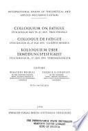 Colloque de Fatigue