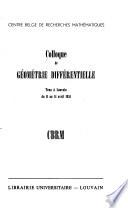 Colloque de geometrie differentielle