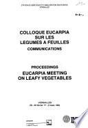Colloque Eucarpia Sur Les Légumes À Feuilles