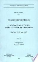 Colloque international L'Évangile selon Thomas et les textes de Nag Hammadi