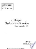 Colloque ordovicien-silurien