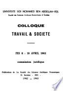 Colloque Travail & société: Commission juridique