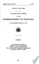 Combined Annual Report of the Superintendent of Insurance