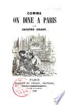 Comme on dîne à Paris