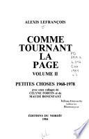 Comme tournant la page
