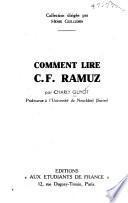 Comment lire C. F. Ramuz