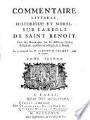 Commentaire Litteral, Historique Et Moral, Sur La Regle De Saint Benoît