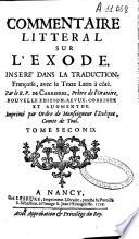 Commentaire littéral sur l'exode