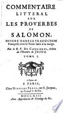 Commentaire litteral sur la (sainte Bible) insere dans la traduction francoise avec le texte latin a la marge