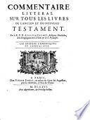 Commentaire Litteral Sur Tous Les Livres De L'Ancien Et Du Nouveau Testament