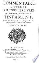 Commentaire Litteral Sur Tous Les Livres De L'Ancien Et Du Nouveau Testament