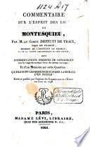 Commentaire sur l'Esprit des lois de Montesquieu
