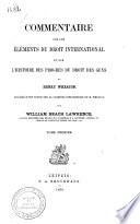 Commentaire sur les Éléments du droit international