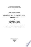 Commentaires au premier livre des Amours de Ronsard