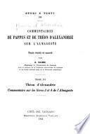 Commentaires de Pappus et de Théon d'Alexandrie sur l'Almageste