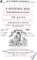 Commentaria in Acta Apostolorum