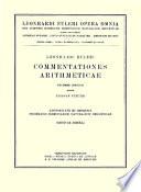 Commentationes algebraicae ad theoriam combinationum et probabilitatum pertinentes