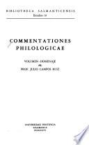Commentationes philologicae en honor del P. Julio Campos